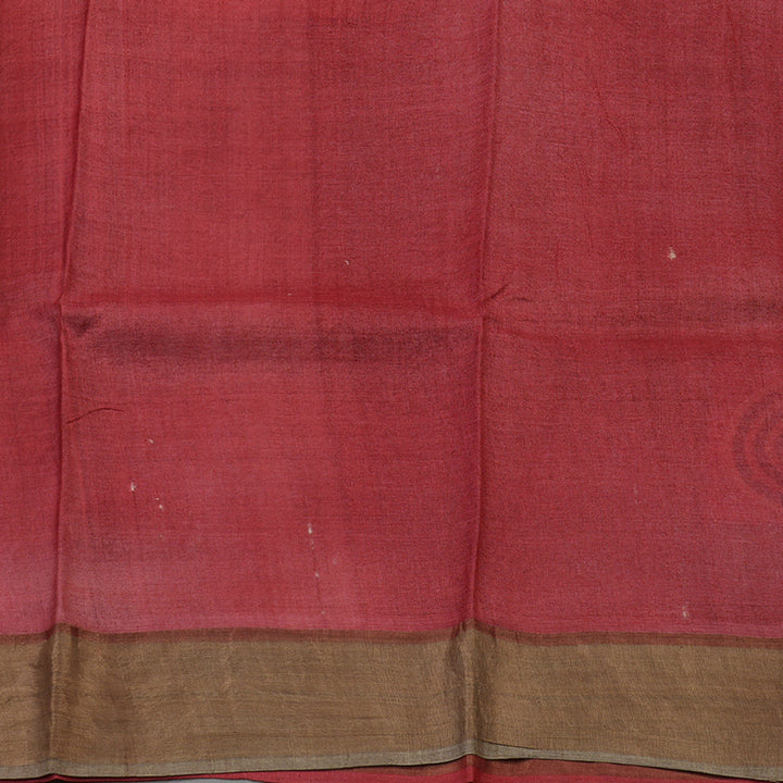 Hayagrivas Light Brown Pure Tussar Silk Saree KBE1820L1-11