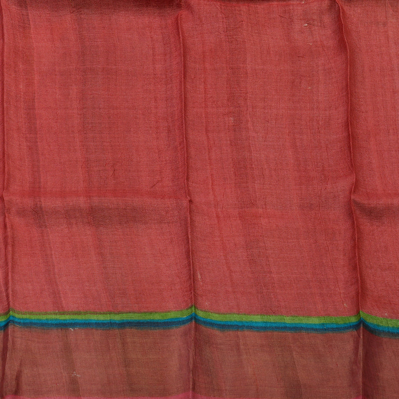 Hayagrivas Light Brown Pure Tussar Silk Saree KBE1820L1-14
