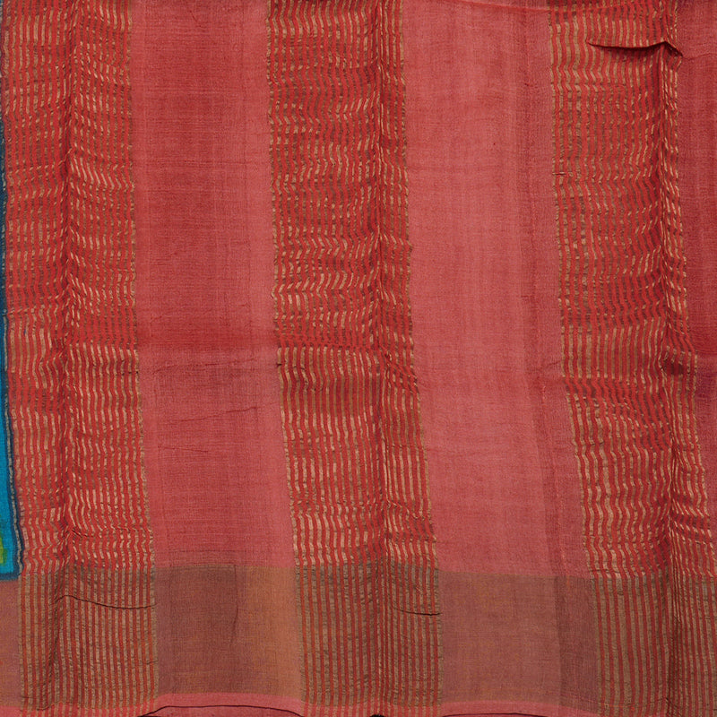 Hayagrivas Light Brown Pure Tussar Silk Saree KBE1820L1-14