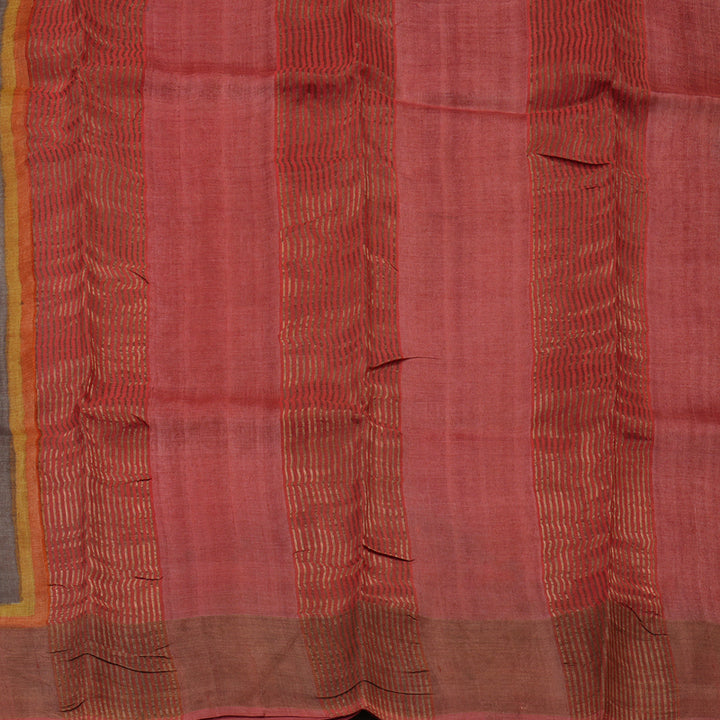 Hayagrivas Royal Grey Pure Tussar Silk Saree KBE1820L1-6