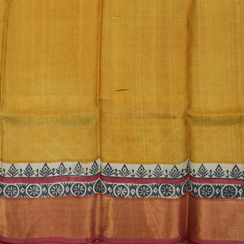 Hayagrivas Light Brown Pure Tussar Silk Saree KBE1820L1-8