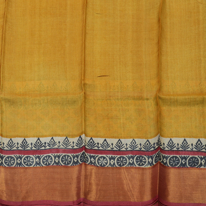 Hayagrivas Light Brown Pure Tussar Silk Saree KBE1820L1-8