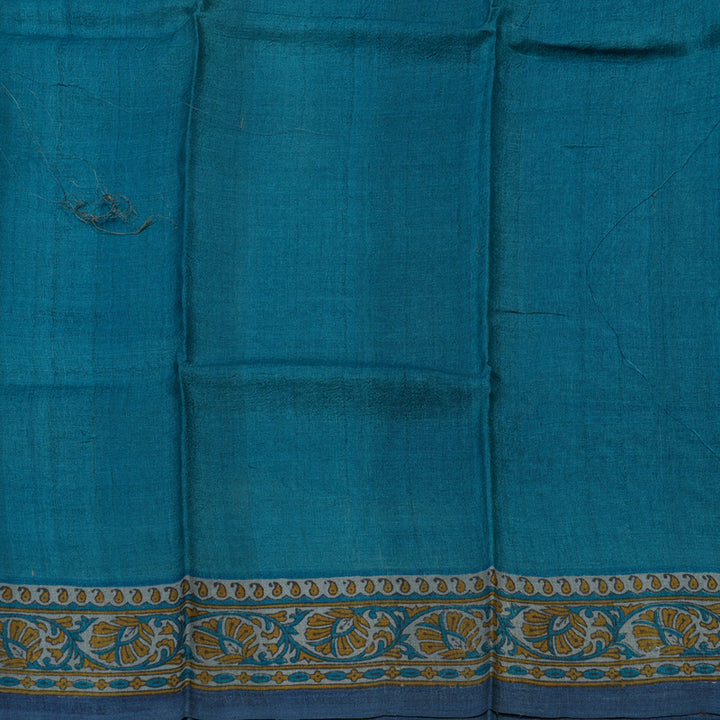 Hayagrivas Bluish Grey Pure Tussar Silk Saree KBE1820L2-2