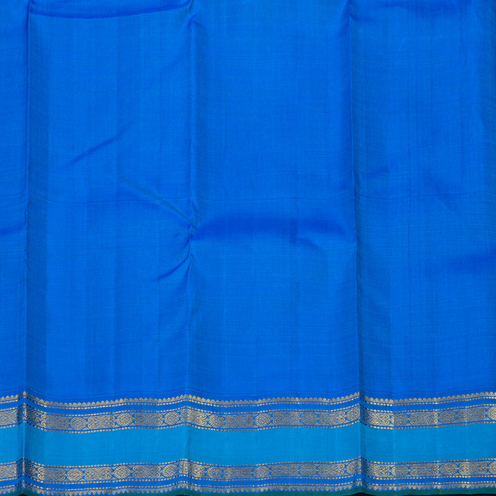 Hayagrivas Handloom Pink Kanjivaram Silk Saree with Aqua Blue Border KBE1823L3-1