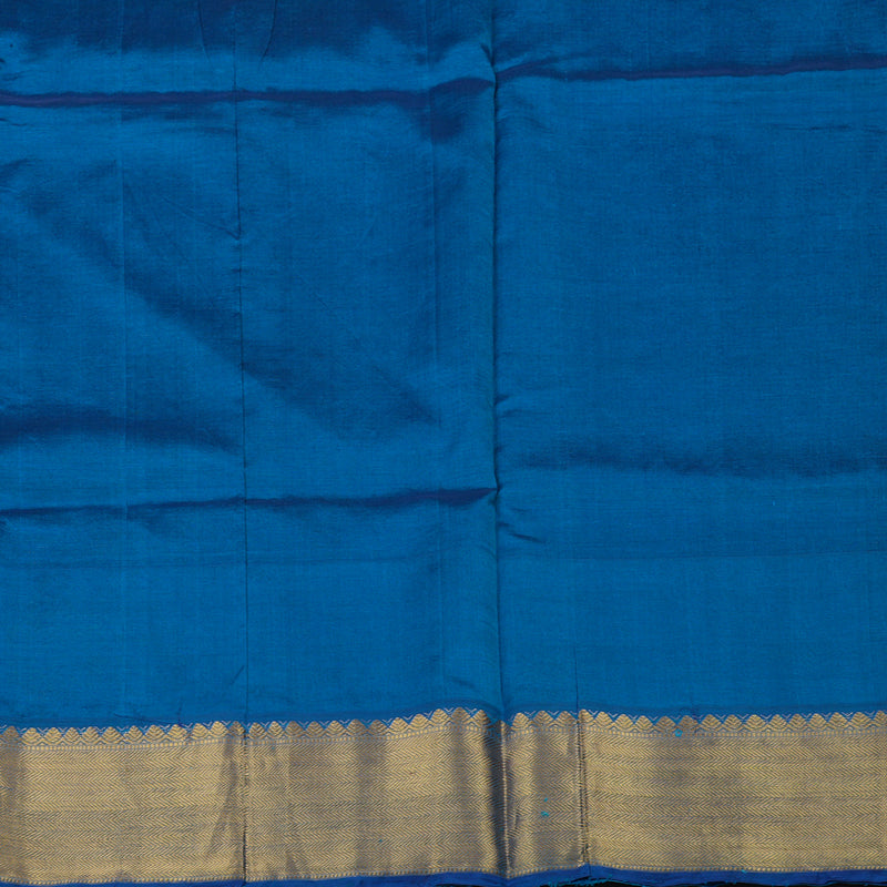 Hayagrivas Ananda Blue Pure Silk Cotton Saree KBE1823L9-1