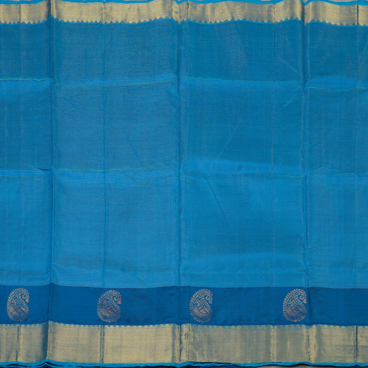 Hayagrivas Ananda Blue Pure Silk Cotton Saree KBE1823L9-1