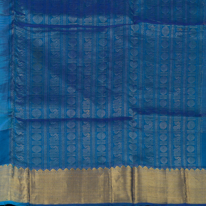 Hayagrivas Ananda Blue Pure Silk Cotton Saree KBE1823L9-1