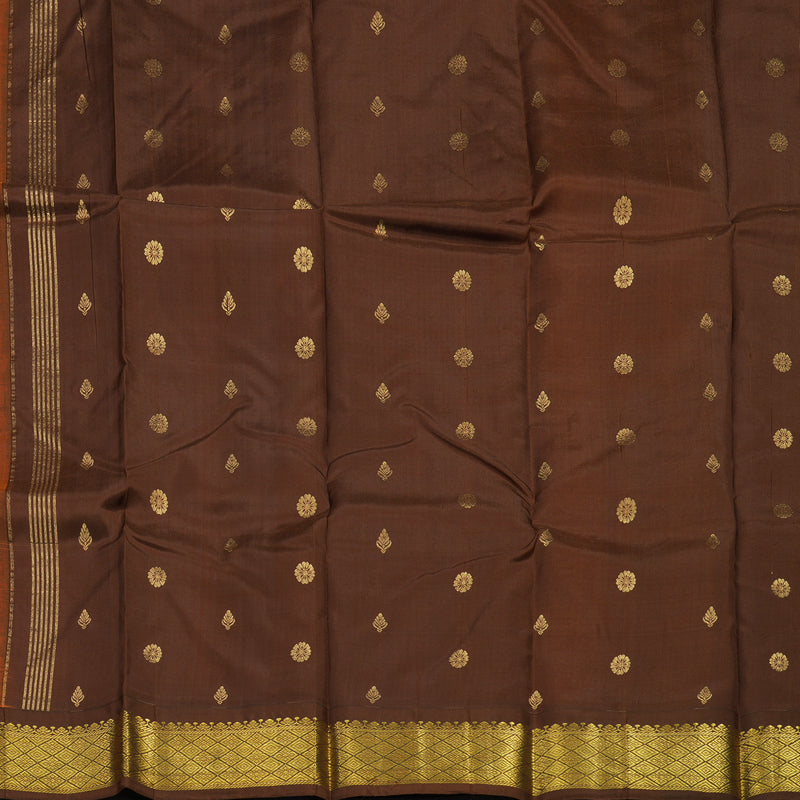 Hayagrivas Mango Yellow Pure One-sided border Kanjivaram Silk Saree KBE1827L1-16