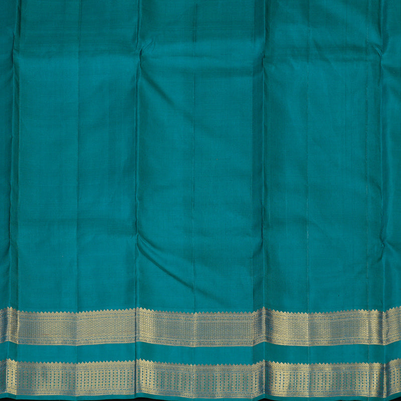 Hayagrivas Handloom Metallic Gold Kanjivaram Silk Saree with Rama Blue border KBE1830L1-1