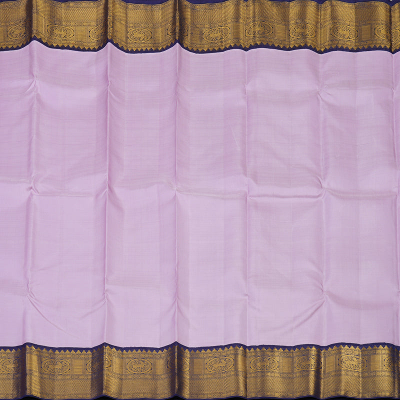 Hayagrivas Handloom Lavendar Kanjivaram Silk Saree with Navy Blue border KBE1830L1-2