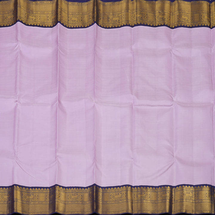 Hayagrivas Handloom Lavendar Kanjivaram Silk Saree with Navy Blue border KBE1830L1-2