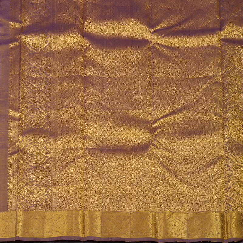 Hayagrivas Handloom Dual Tone (Yellowish-Brown & Purple) Kanjivaram Silk Saree KBE1830L4-1