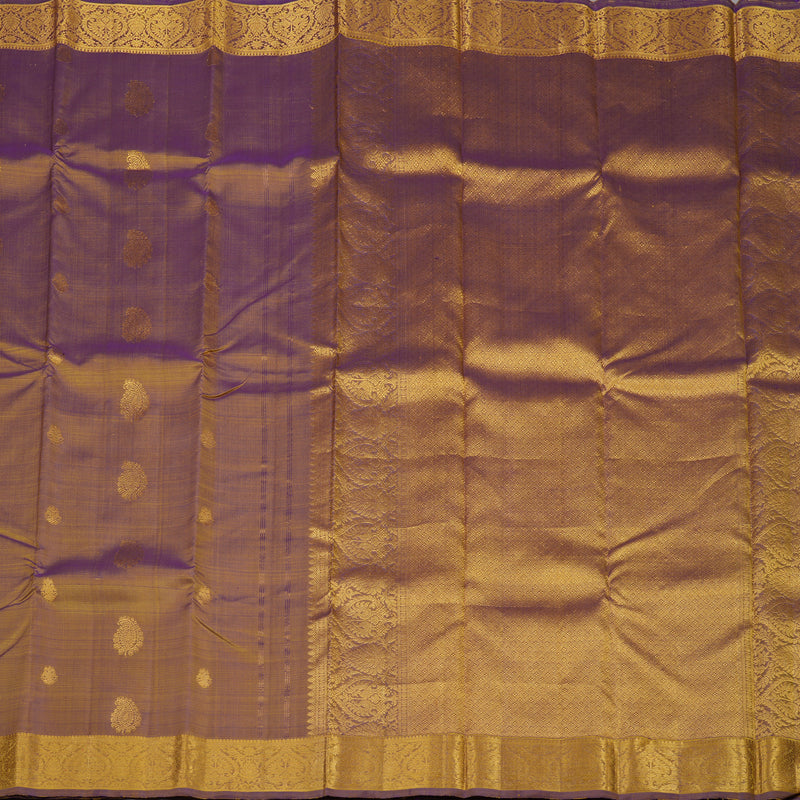 Hayagrivas Handloom Dual Tone (Yellowish-Brown & Purple) Kanjivaram Silk Saree KBE1830L4-1