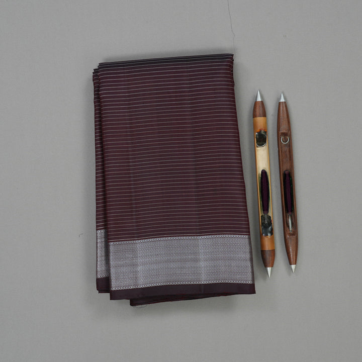 Hayagrivas Handloom Deep Plum Kanjivaram Silk Saree KBE1830L6-1