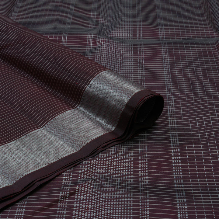 Hayagrivas Handloom Deep Plum Kanjivaram Silk Saree KBE1830L6-1