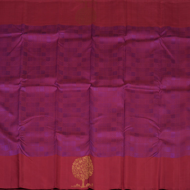 Hayagrivas Handloom Maroon Kanjivaram Silk Saree KBE1830L7-1