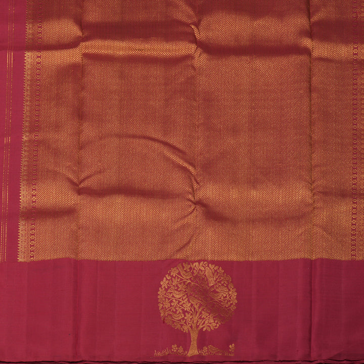 Hayagrivas Handloom Maroon Kanjivaram Silk Saree KBE1830L7-1