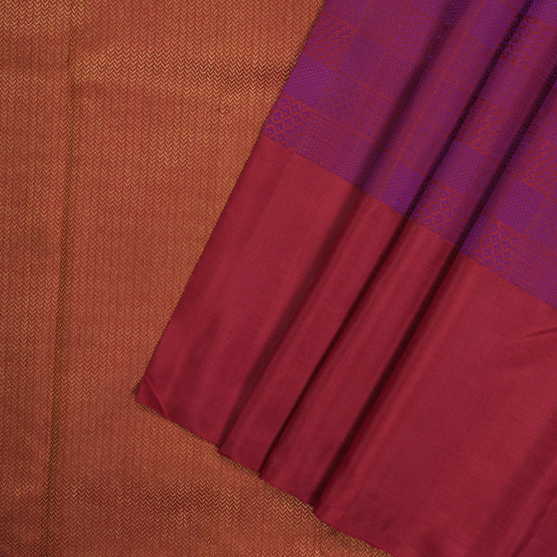 Hayagrivas Handloom Maroon Kanjivaram Silk Saree KBE1830L7-1
