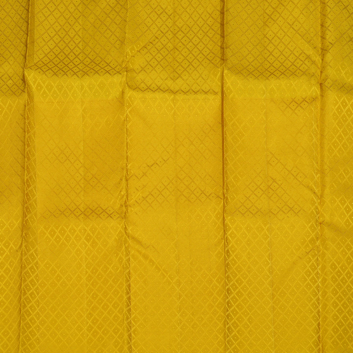 Hayagrivas Handloom Sky Blue Kanjivaram Silk Saree with Sampanga Yellow Border KBE1831L34-1