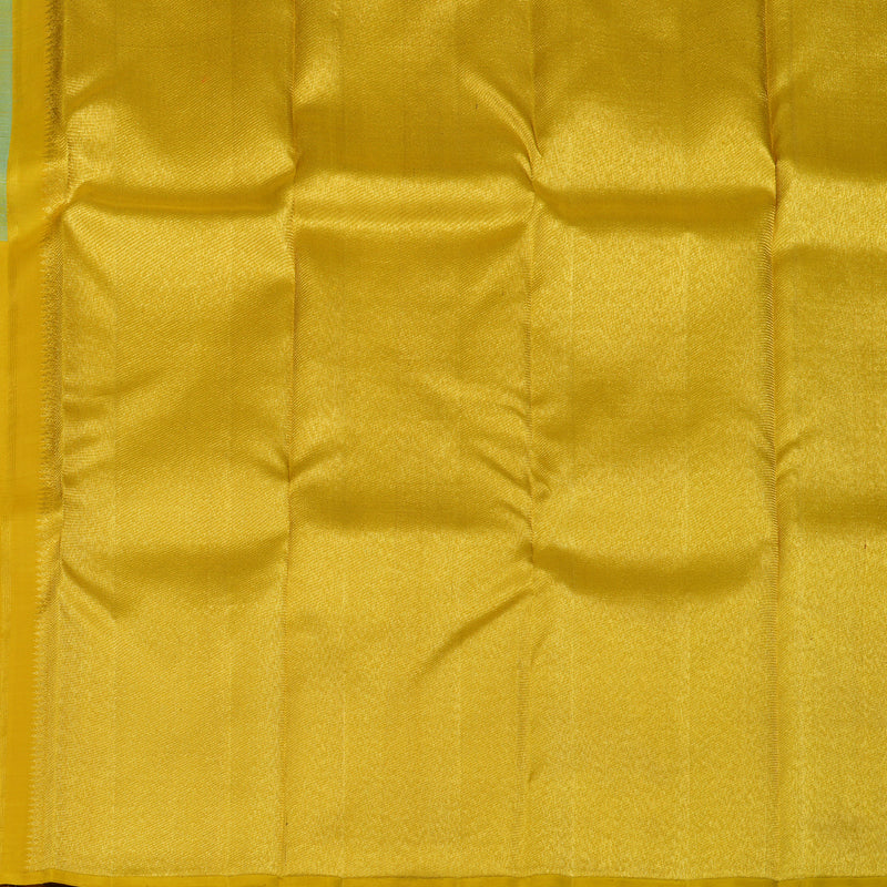 Hayagrivas Handloom Sky Blue Kanjivaram Silk Saree with Sampanga Yellow Border KBE1831L34-1