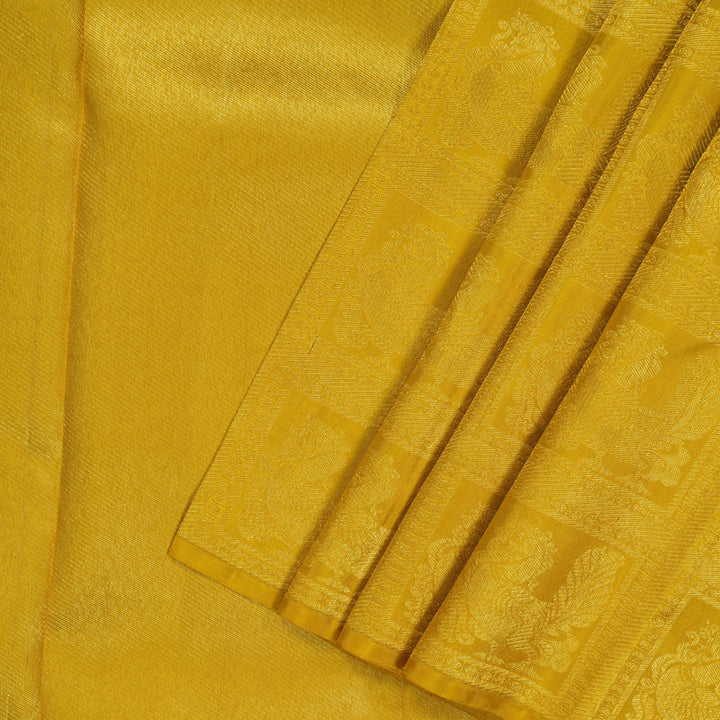 Hayagrivas Handloom Sky Blue Kanjivaram Silk Saree with Sampanga Yellow Border KBE1831L34-1
