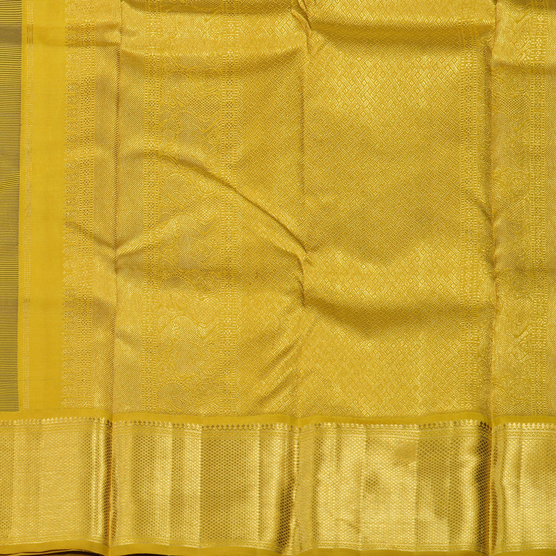 Hayagrivas Handloom Purple Kanjivaram Silk Saree with Sampanga Yellow Border KBE1831L40-1