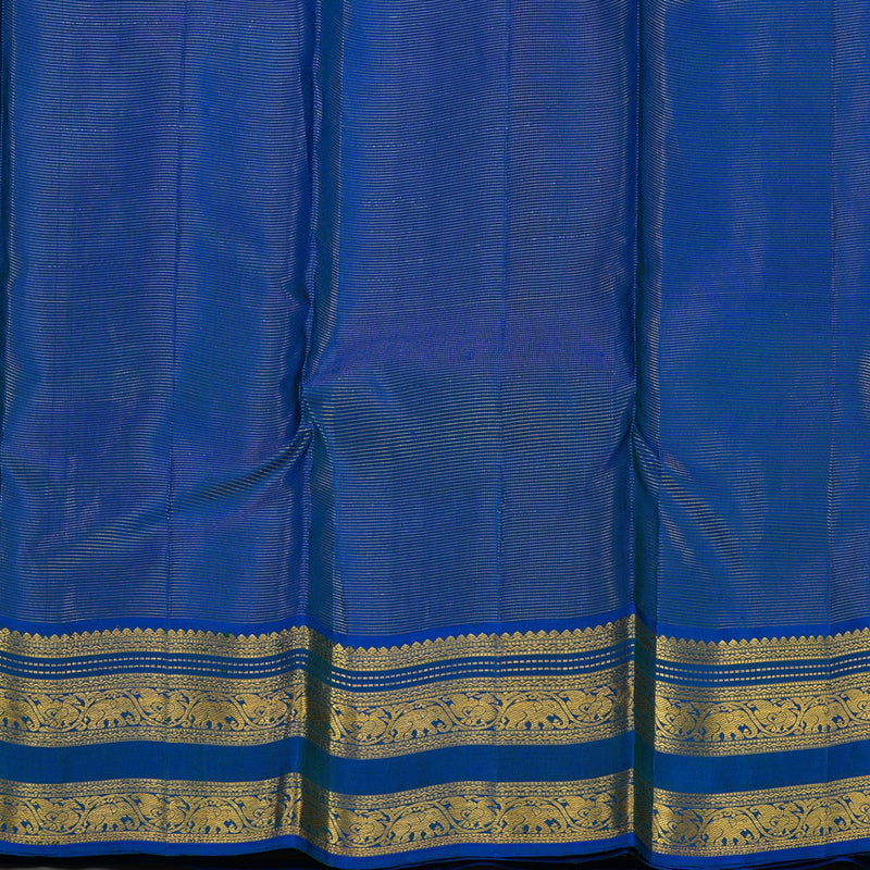 Hayagrivas Handloom Pink Kanjivaram Silk Saree with Peacock Blue Border KBE1832L3-1