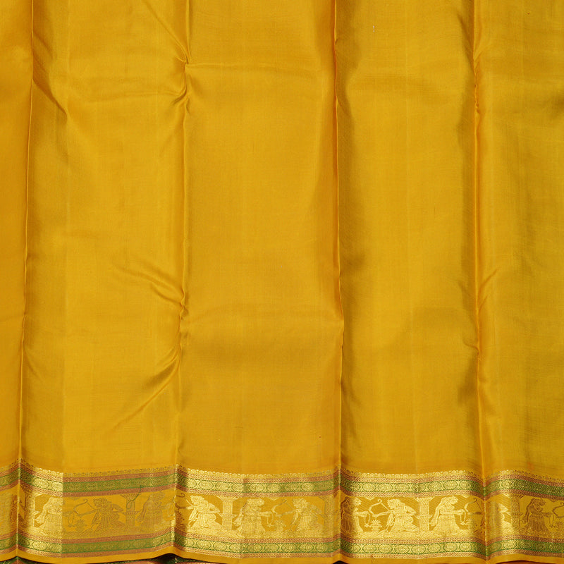 Hayagrivas Handloom Wine Purple Kanjivaram Silk Saree with Mustard Yellow Border KBE1834L2-3