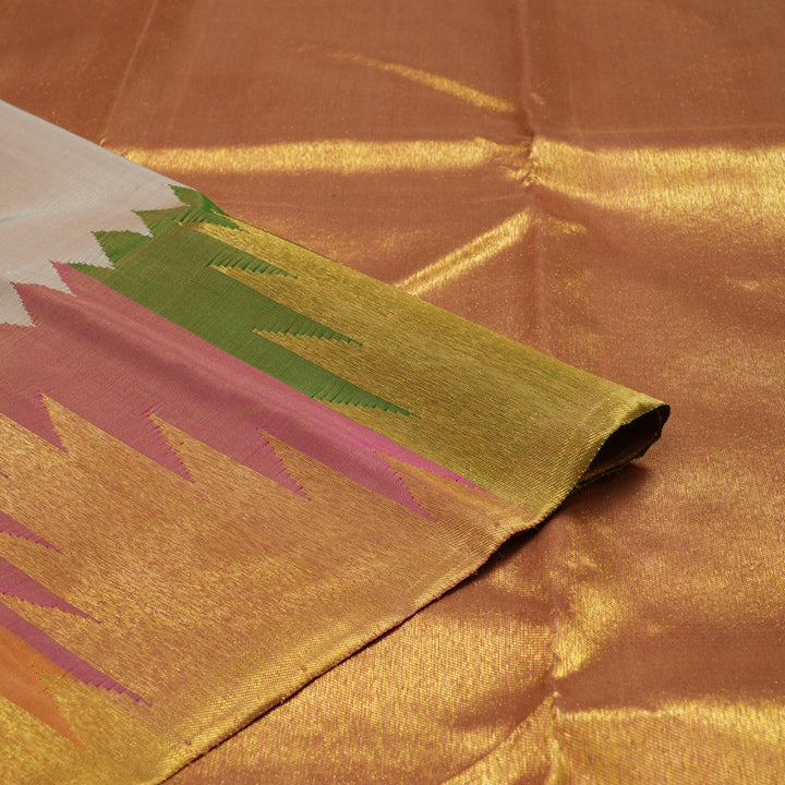 Hayagrivas Handloom Beige Kanjivaram Silk Saree KBE1836L4-1