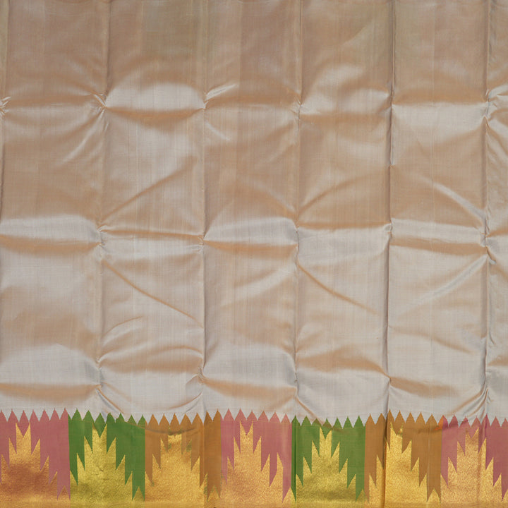 Hayagrivas Handloom Beige Kanjivaram Silk Saree KBE1836L4-1