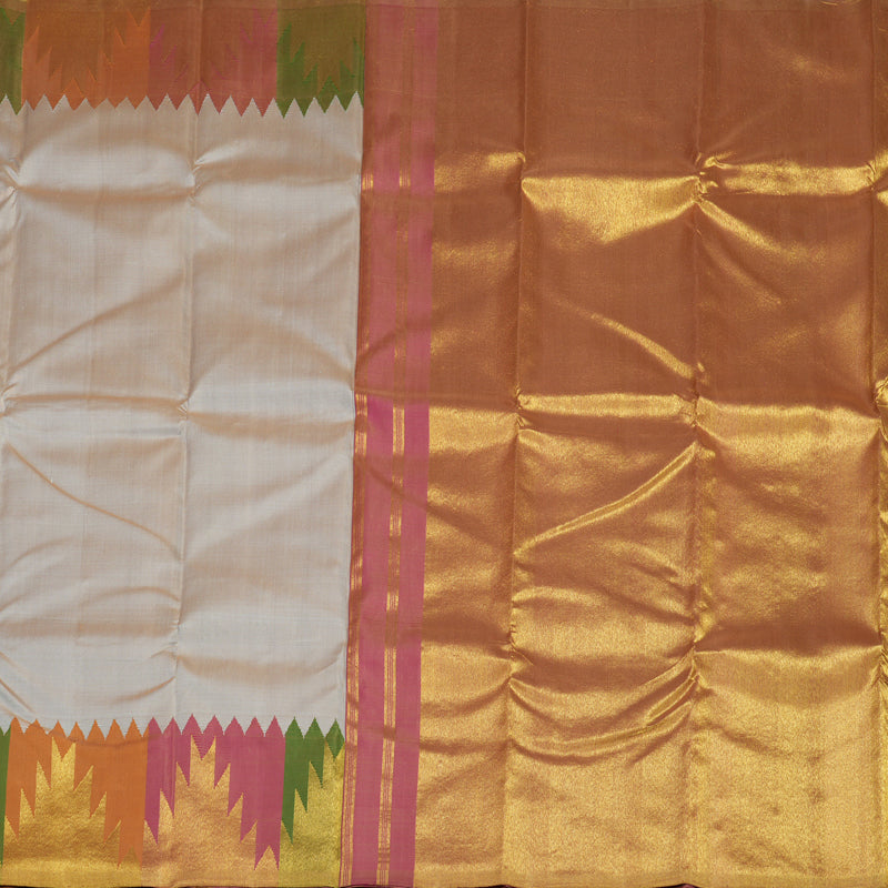 Hayagrivas Handloom Beige Kanjivaram Silk Saree KBE1836L4-1