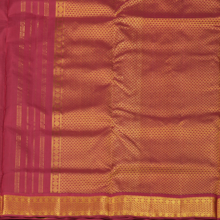 Hayagrivas Handloom Kanjivaram Ten Yards Silk Saree in Opulent Sea Green KBE183D4-1