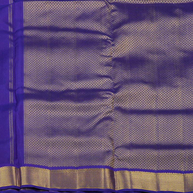 Hayagrivas Sky Blue Handloom Kanjivaram Ten Yards Silk Saree with Blue Border KBE183D5-1