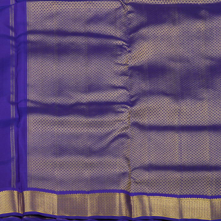 Hayagrivas Sky Blue Handloom Kanjivaram Ten Yards Silk Saree with Blue Border KBE183D5-1