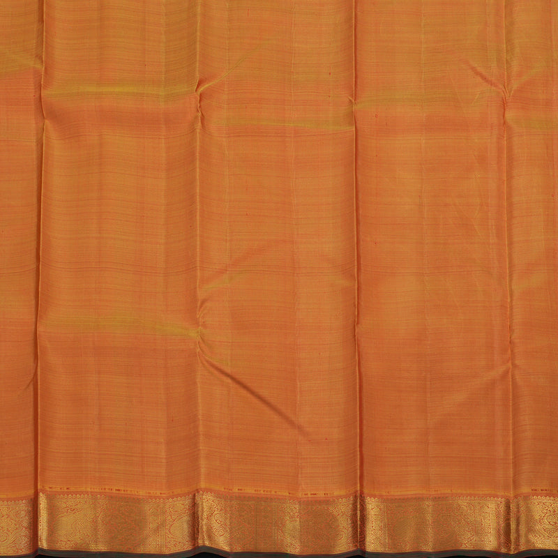 Hayagrivas Handloom Purple Kanjivaram Silk Saree with Golden Orange Border KBE1841L2-1