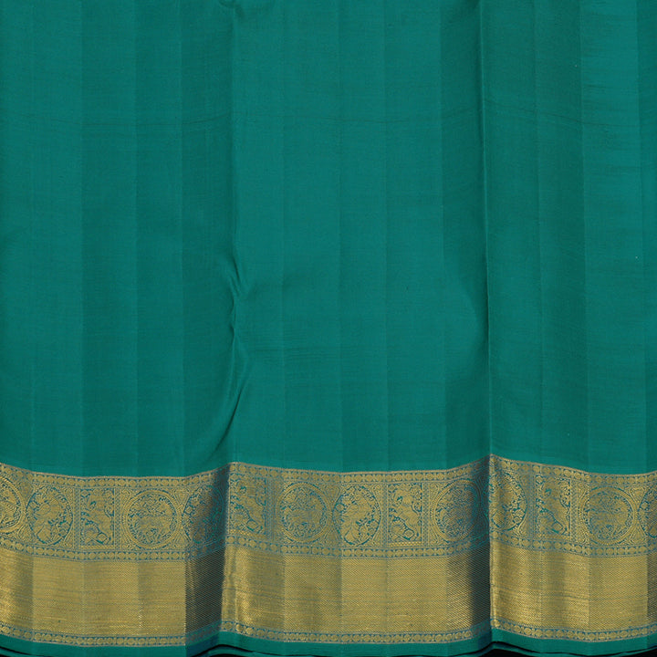 Hayagrivas Handloom Purple Kanjivaram Silk Saree with Peacock Green border KBE1841L5-1