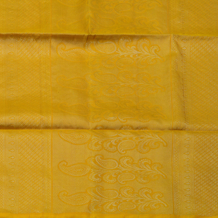 Hayagrivas Yellow & Orange Handloom Soft Silk Saree KBE1845L1-3