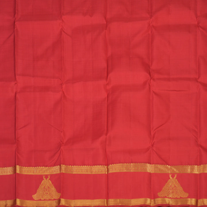 Hayagrivas Gold Kanjivaram Pattu Pavadai with Red border KBE1847L3-1