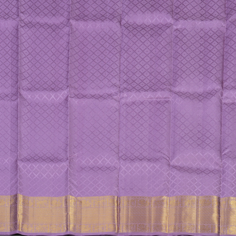 Hayagrivas Powder Blue Kanjivaram Pattu Pavadai with Lilac border KBE1847L4-1