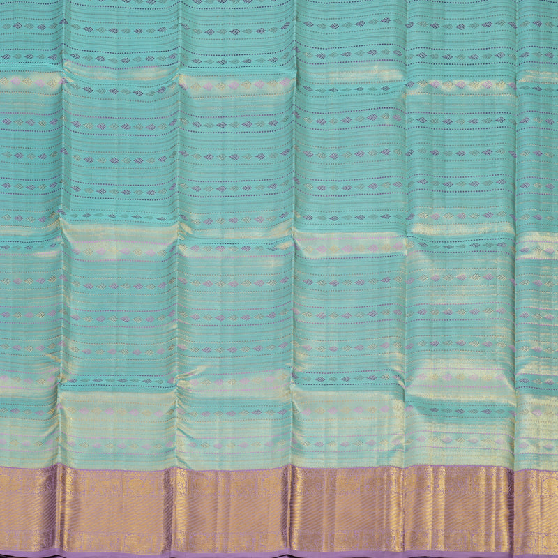 Hayagrivas Powder Blue Kanjivaram Pattu Pavadai with Lilac border KBE1847L4-1
