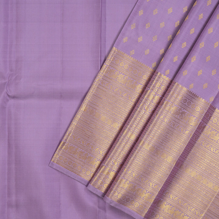 Hayagrivas Lilac Kanjivaram Pattu Pavadai with Lilac border KBE1847L5-1