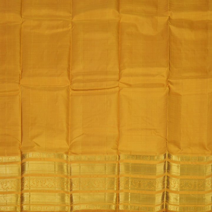 Hayagrivas Handloom Maroon Kanjivaram Pattu Pavadai with Mango Yellow border KBE1847L8-2