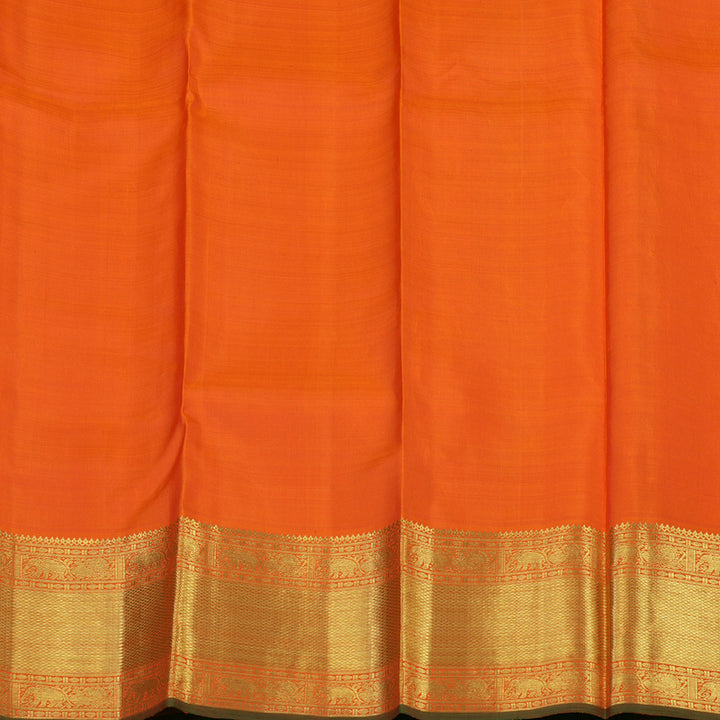 Hayagrivas Handloom Fanta Orange Kanjivaram Silk Saree KBE1849L6-1
