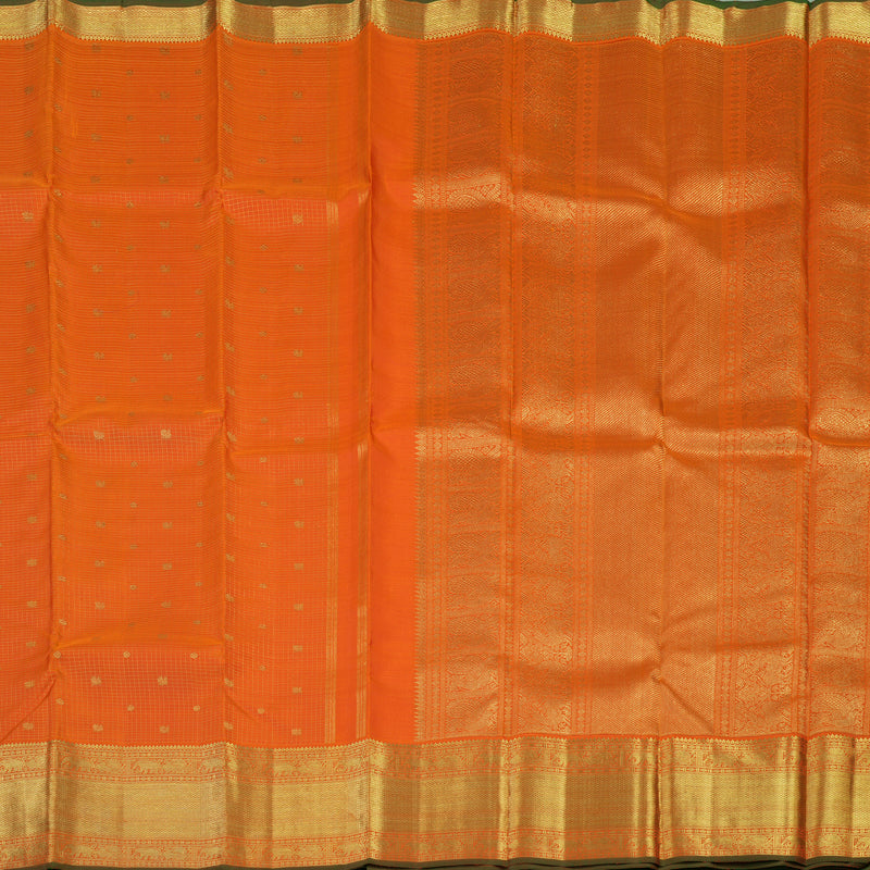 Hayagrivas Handloom Fanta Orange Kanjivaram Silk Saree KBE1849L6-1