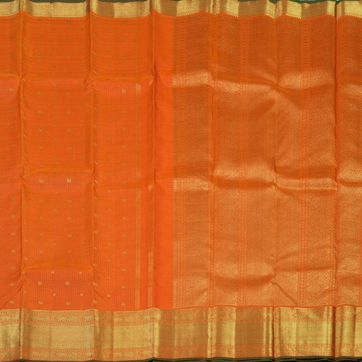 Hayagrivas Handloom Fanta Orange Kanjivaram Silk Saree KBE1849L6-1