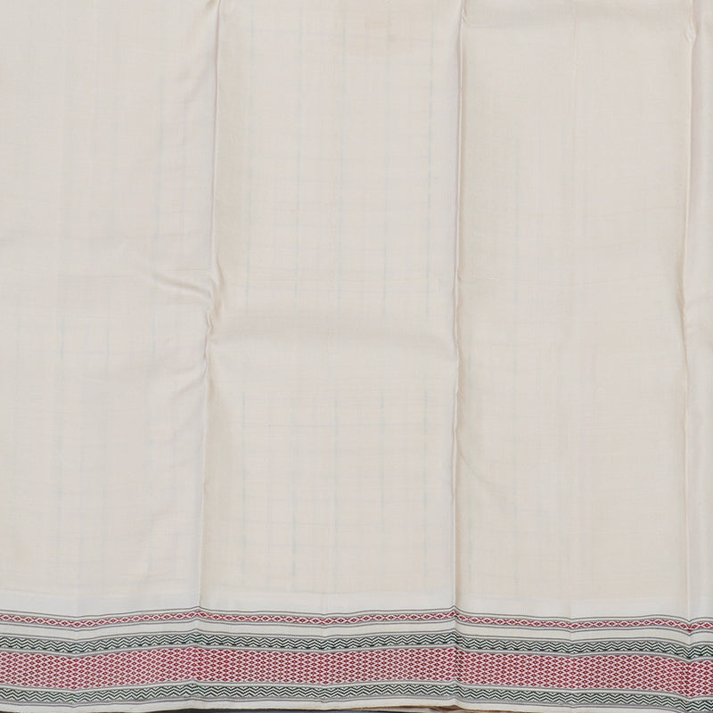 Hayagrivas Handloom Ivory Kanjivaram Silk Saree KBE184D2-1