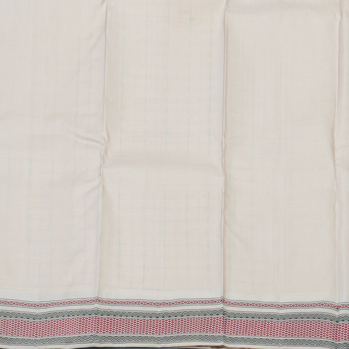Hayagrivas Handloom Ivory Kanjivaram Silk Saree KBE184D2-1