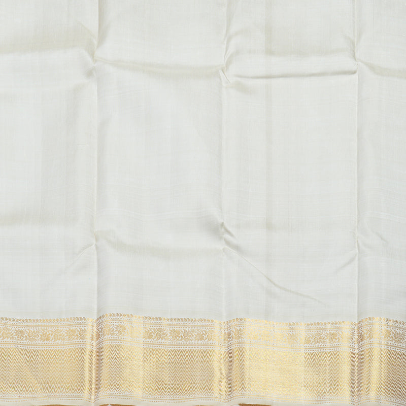 Hayagrivas Handloom Purple Kanjivaram Silk Saree with Half-White Border KBE1858L7-1