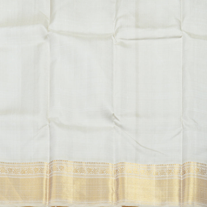 Hayagrivas Handloom Purple Kanjivaram Silk Saree with Half-White Border KBE1858L7-1