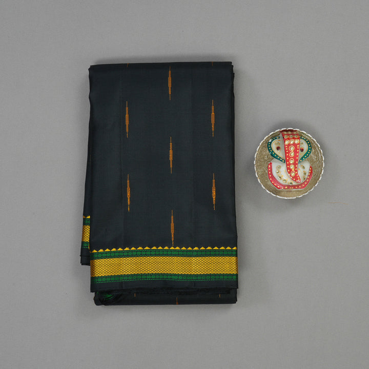 Hayagrivas Handloom Black Kanjivaram Silk Saree KBE1860L5-4